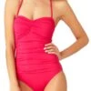 Anne Cole - Shirred Bandeau One Piece Swimsuit -One-Pieces Store 18mo00501 bery f front 1 6