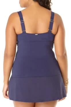 Anne Cole Plus - Sarong Skim Skirt -One-Pieces Store 19pt20101 19pb40701 nvy 1928 back 1