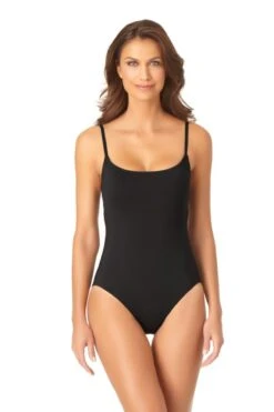 Anne Cole - Classic Lingerie Maillot One Piece Swimsuit -One-Pieces Store 20MO00101 Blk 062 1 ccexpress