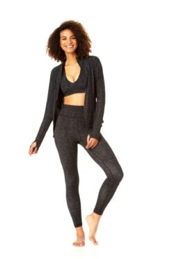 Anne Cole Active - Women's Warmup Jacket -One-Pieces Store 21MC550 21MT116 21MB375 HEATHER