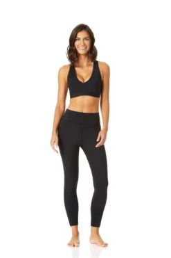 Anne Cole Active - Women's X Back Max Support Bra Top -One-Pieces Store 21MT116 21MB377 BLACKNOIRE 124