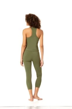 Anne Cole Active - Women's High Neck Racer Back Tank Top -One-Pieces Store 21MT236 21MB377 GREENGOOSE 3398