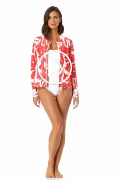 Anne Cole - Long Sleeve Zip Front Rash Guard Top -One-Pieces Store 22MC54418 COPT 2371 3fd57690 5290 4103 b1c3 92bbe88cd743