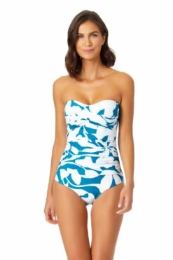 Anne Cole - Twist Front Shirred One Piece Swimsuit -One-Pieces Store 22MO00566 TEPT 3495 ccexpress 2