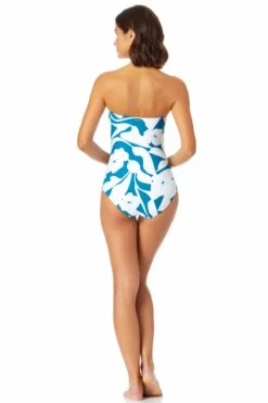 Anne Cole - Twist Front Shirred One Piece Swimsuit -One-Pieces Store 22MO00566 TEPT 3508 ccexpress