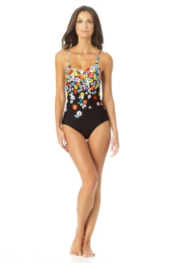 Anne Cole - Lace Up Classic Maillot One Piece Swimsuit 9 Anne Cole - Lace Up Classic Maillot One Piece Swimsuit -One-Pieces Store 22MO03469 MUPR 583