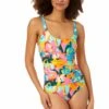 Anne Cole - Scoop Neck Shirred One Piece Swimsuit