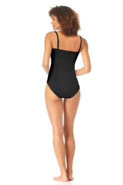 Anne Cole - Long Torso Lingerie Maillot One Piece Swimsuit -One-Pieces Store 22MO05357 blk 326 ccexpress 2