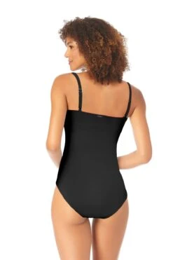 Anne Cole - Long Torso Lingerie Maillot One Piece Swimsuit -One-Pieces Store 22MO05357 blk 326 ccexpress 2copy