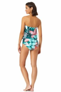 Anne Cole - Tunnel Blouson Bandeau One Piece Swimsuit -One-Pieces Store 22MO09216 MULT 2707 ccexpress