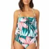 Anne Cole - Tunnel Blouson Bandeau One Piece Swimsuit -One-Pieces Store 22MO09216 MULT 2714