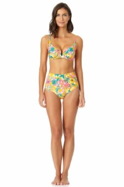 Anne Cole - V Wire Underwire Bikini Swim Top -One-Pieces Store 22MT11013 22MB36013 MULT 1237