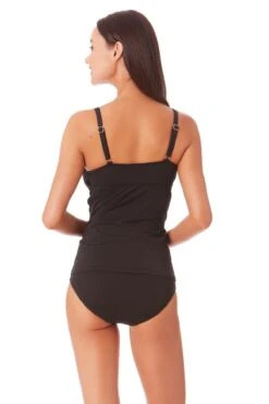 Anne Cole - Underwire Triangle Tankini -One-Pieces Store 22MT23301 MYMB36001 BLK 402 ccexpress