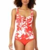 Anne Cole - Retro Twist Front Underwire Tankini Swim Top -One-Pieces Store 22MT23418 MYMB36001 JCY 2