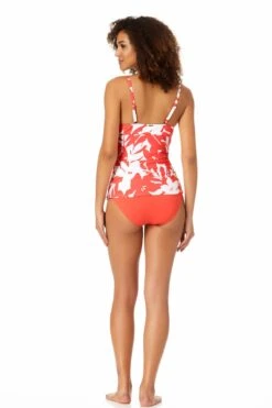 Anne Cole - Retro Twist Front Underwire Tankini Swim Top -One-Pieces Store 22MT23418 MYMB36001 JCY 3