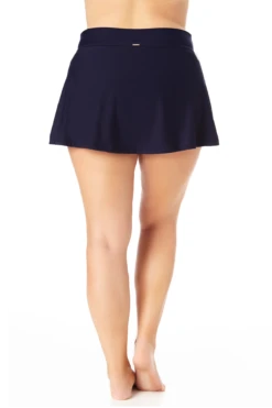 Anne Cole Plus - Banded Side Skirted Swim Bottom -One-Pieces Store 22PB41301 NAVY 1366