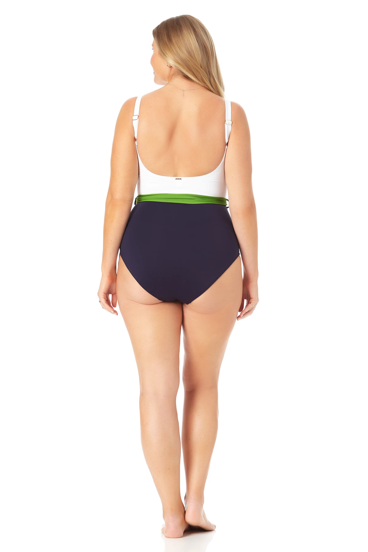 Anne Cole Plus - Belted Scoop Neck One Piece Swimsuit 6 Anne Cole Plus - Belted Scoop Neck One Piece Swimsuit - Image 4