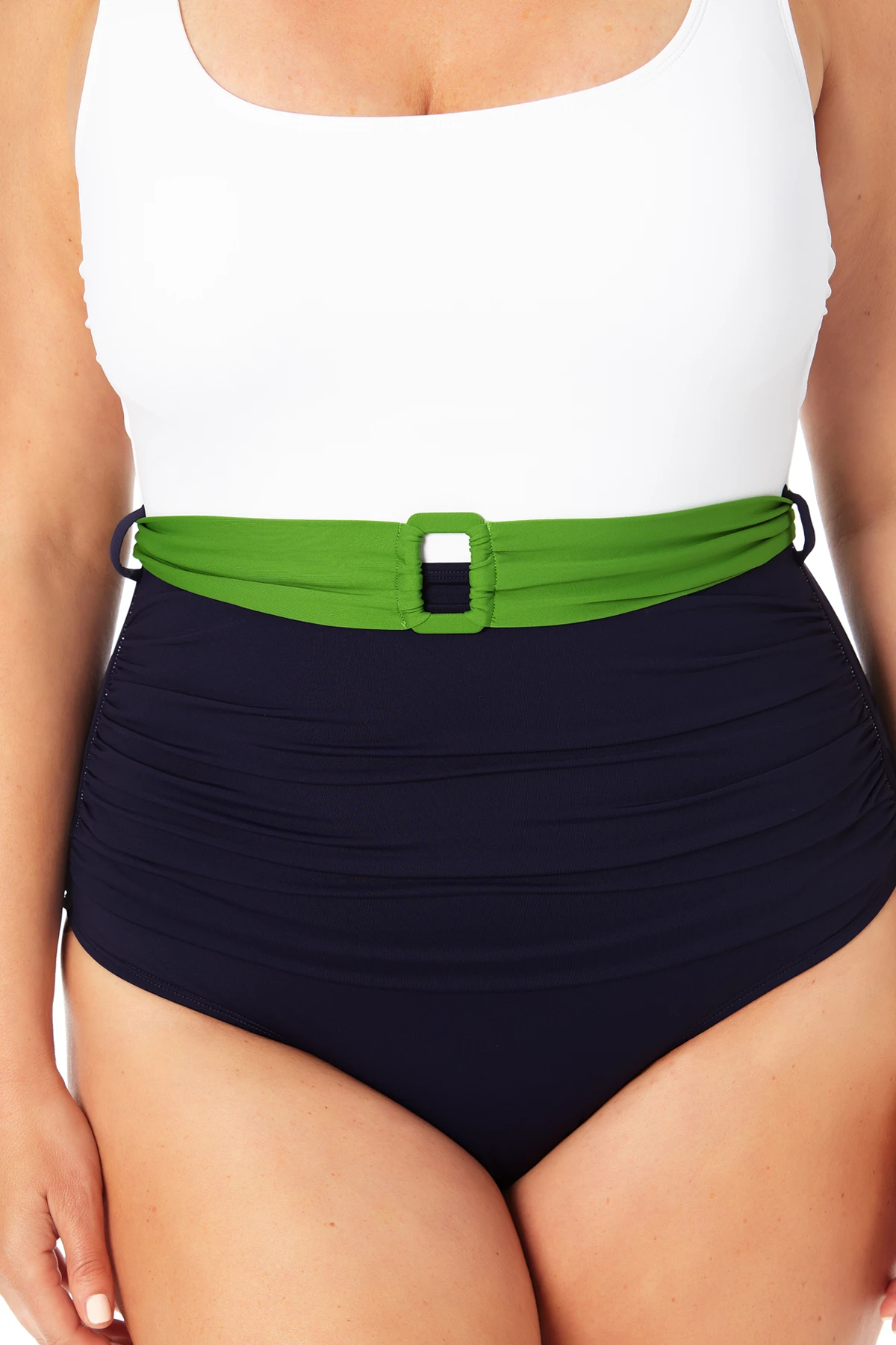 Anne Cole Plus - Belted Scoop Neck One Piece Swimsuit 7 Anne Cole Plus - Belted Scoop Neck One Piece Swimsuit - Image 5