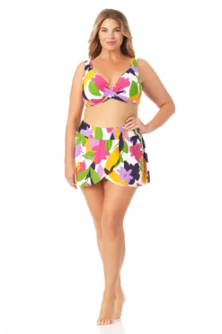 Anne Cole Plus - Underwire Twist Front Bikini Swim Top -One-Pieces Store 22PT10580 22PB41680 MULT 082