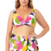 Anne Cole Plus - Underwire Twist Front Bikini Swim Top -One-Pieces Store 22PT10580 22PB41680 MULT 082 FRONT