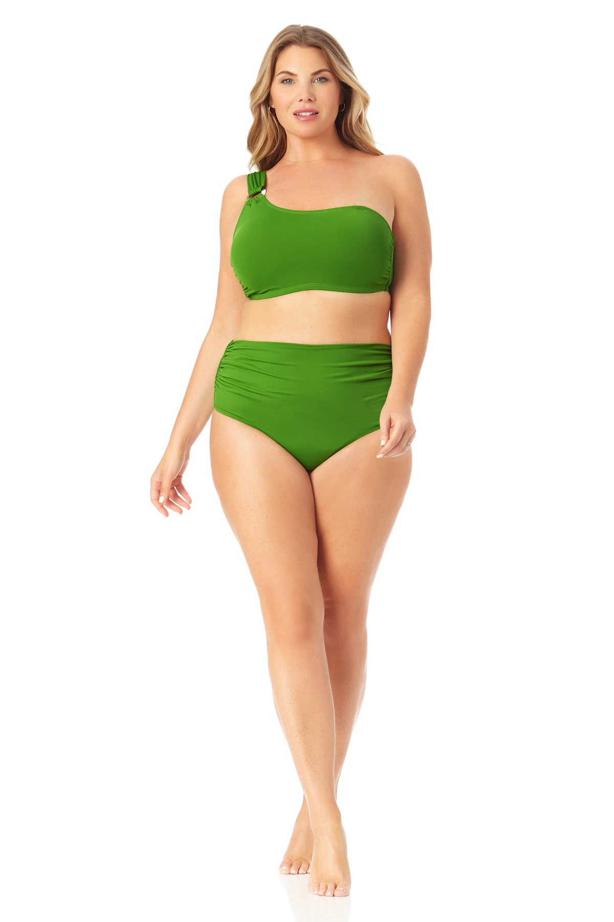 Anne Cole Plus - Assymetrical Bandeau Bikini Swim Top 5 Anne Cole Plus - Assymetrical Bandeau Bikini Swim Top - Image 3
