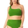 Anne Cole Plus - Assymetrical Bandeau Bikini Swim Top 2 Anne Cole Plus - Assymetrical Bandeau Bikini Swim Top -One-Pieces Store 22PT10801 MYPB36001 GRGR 1816 FRONT