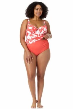 Anne Cole Plus - Retro Twist Front Underwire Tankini Swim Top -One-Pieces Store 22PT23418 MYPB36001 COPT 1170 1a2c215a 854b 4bc6 b0f0 4e2aa7bb1b5e