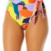 Anne Cole - Women's Soft Band Side Tie High Waist Bikini Swim Bottom -One-Pieces Store 23MB36750 MULT 1168 FRONTBOTTOM