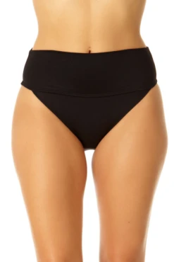 Anne Cole - Soft Band High Waist Swim Bottom -One-Pieces Store 23MB37401 BLK 1086 1