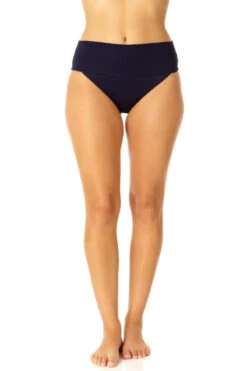 Anne Cole - Soft Band High Waist Swim Bottom -One-Pieces Store 23MB37401 NAVY 834 1