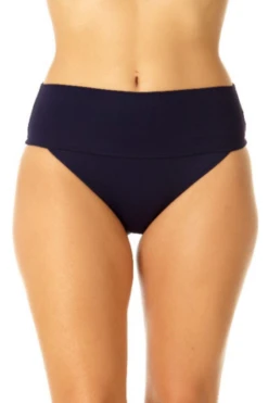 Anne Cole - Soft Band High Waist Swim Bottom -One-Pieces Store 23MB37401 NAVY 834 2