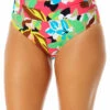 Anne Cole - Women's Side Ring Mid Rise Bikini Swim Bottom -One-Pieces Store 23MB38465 MULT 556 FRONTBOTTOM