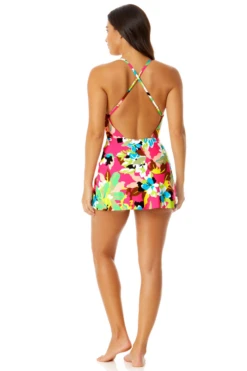Anne Cole - Women's Swim Dress With Skirted Bottom 9 Anne Cole - Women's Swim Dress With Skirted Bottom -One-Pieces Store 23MD61065 168 1
