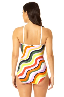Anne Cole - Women's Halter Keyhole One Piece Swimsuit 8 Anne Cole - Women's Halter Keyhole One Piece Swimsuit -One-Pieces Store 23MO01622 MULT 465 1