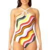 Anne Cole - Women's Halter Keyhole One Piece Swimsuit -One-Pieces Store 23MO01622 MULT 465 2