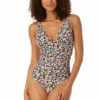 Anne Cole - Women's Soft Band Shirred One Piece Swimwsuit 1 Anne Cole - Women's Soft Band Shirred One Piece Swimwsuit -One-Pieces Store 23MO02370 MULT 0613 FRONT