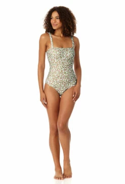 Anne Cole - Women's Center Cinch Shirred Bandeau One Piece Swimsuit 9 Anne Cole - Women's Center Cinch Shirred Bandeau One Piece Swimsuit -One-Pieces Store 23MO02959 MULT 0087