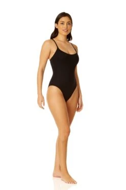 Anne Cole - Vintage High Leg Maillot One Piece -One-Pieces Store 23MO03801 BLK