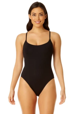Anne Cole - Vintage High Leg Maillot One Piece