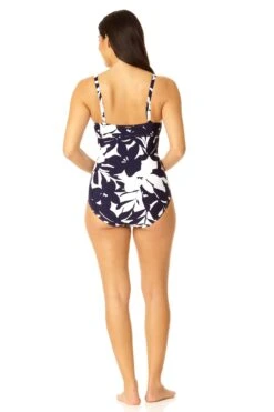 Anne Cole - Women's Retro Twist Front Shirred One Piece Swimsuit -One-Pieces Store 23MO03918 NAWH 1996 3