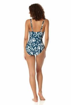 Anne Cole - Women's V-Wire One Piece Swimsuit -One-Pieces Store 23MO07057 BLWH 1181