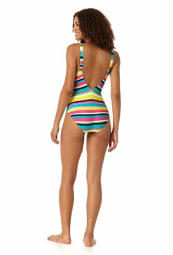 Anne Cole - Women's Center Tab Over The Shoulder One Piece Swimsuit -One-Pieces Store 23MO07584 MULT 2194