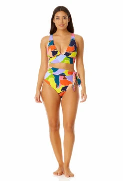 Anne Cole - Women's Soft Band Shirred Bralette Bikini Top -One-Pieces Store 23MT10450 MULT 23MB36750 MULT 1137