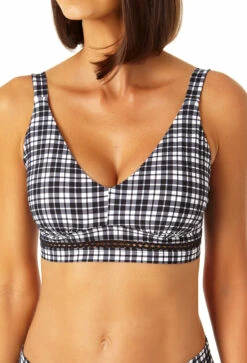 Anne Cole - Women's Trim Triangle Bikini Top -One-Pieces Store 23MT11783 BKWH 23MB37683 BKWH 1932