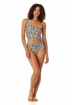 Anne Cole - Women's One Shoulder Side Tie Bikini Top 11 Anne Cole - Women's One Shoulder Side Tie Bikini Top -One-Pieces Store 23MT12670 MULT 23MB37270 MULT 0777