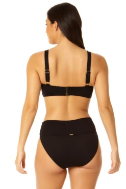 Anne Cole - Women's Ring Strap Bandeau Swim Top -One-Pieces Store 23MT13201 BLK 23MB37401 BLK 1039 2