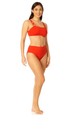 Anne Cole - Women's Ring Strap Bandeau Swim Top -One-Pieces Store 23MT13201 SPCE 23MB37401 SPCE 850 2