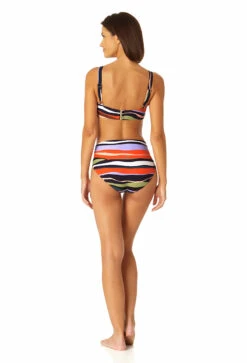 Anne Cole - Women's Ring Strap Strapless Bandeau Swim Top -One-Pieces Store 23MT13285 MULT 23MB37485 MULT 1537