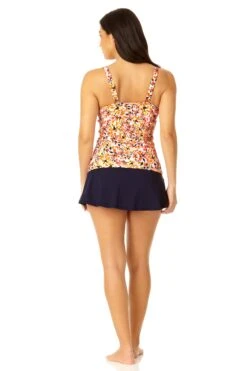 Anne Cole - Women's Retro Twist Front Underwire Tankini Swim Top -One-Pieces Store 23MT23421 MULT MYMB36001 NAVY 235 2