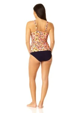 Anne Cole - Women's Retro Twist Front Underwire Tankini Swim Top -One-Pieces Store 23MT23421 MULT MYMB36001 NAVY 235 7